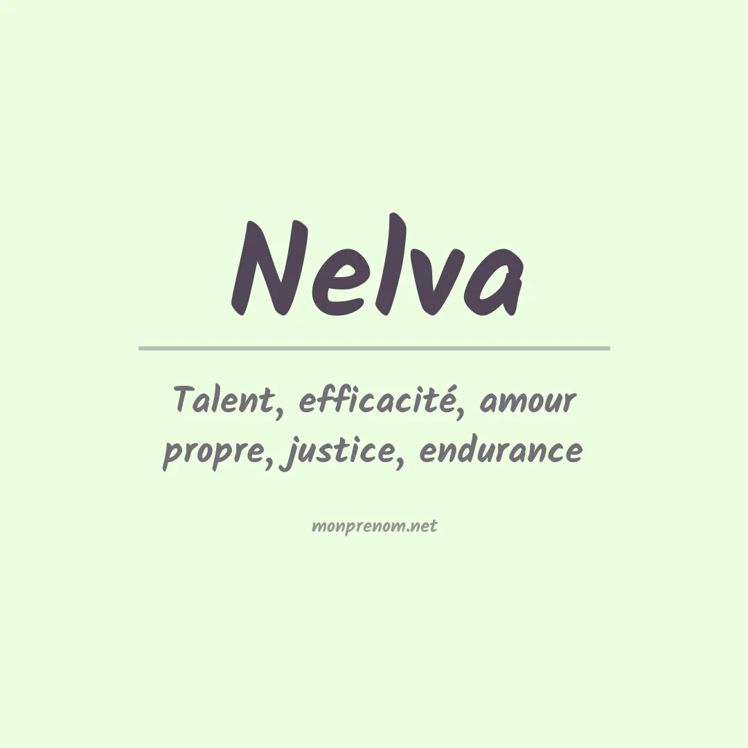 Signification du prénom Nelva