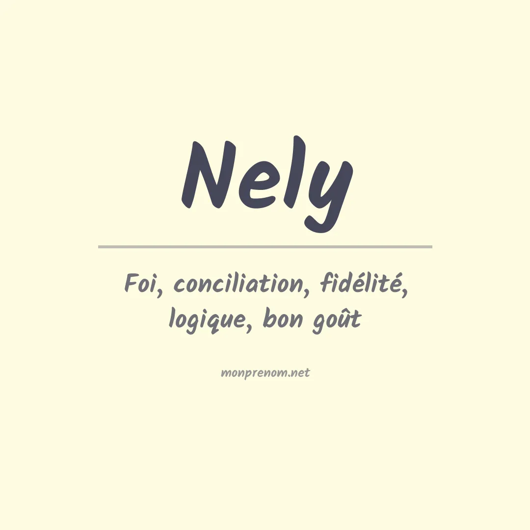 Prénom Nely