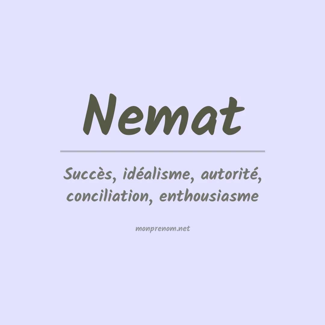 Prénom Nemat