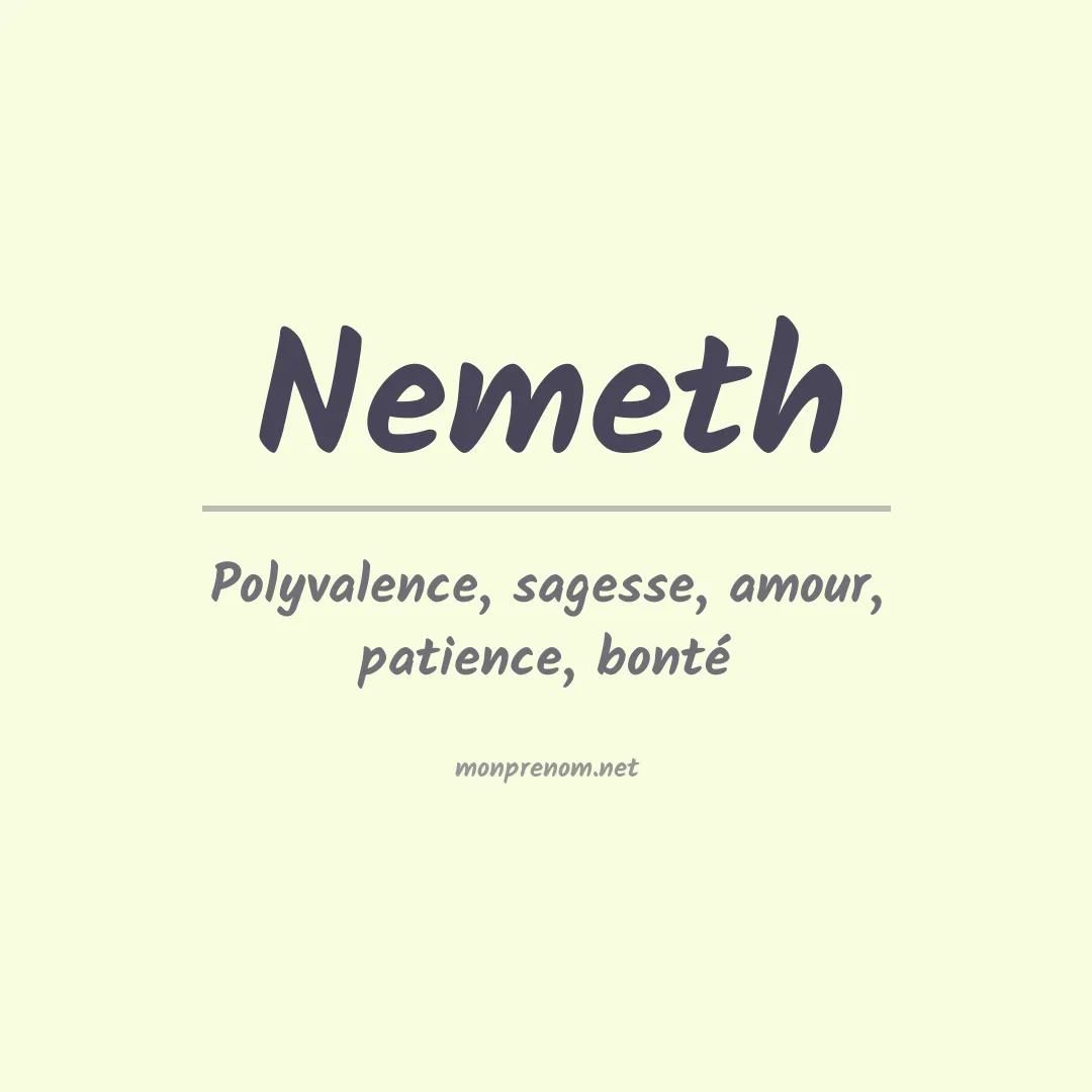 Prénom Nemeth