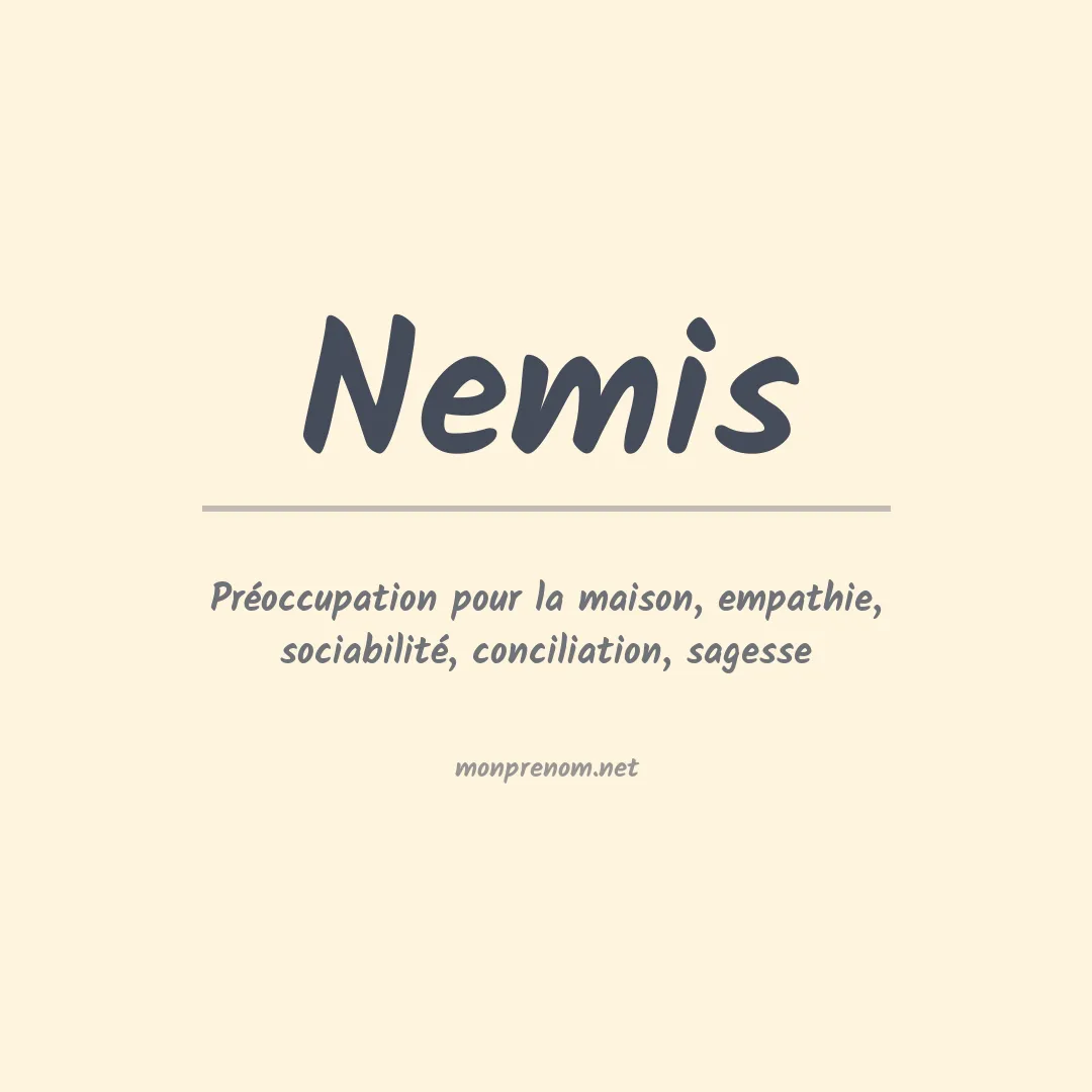 Signification du prénom Nemis