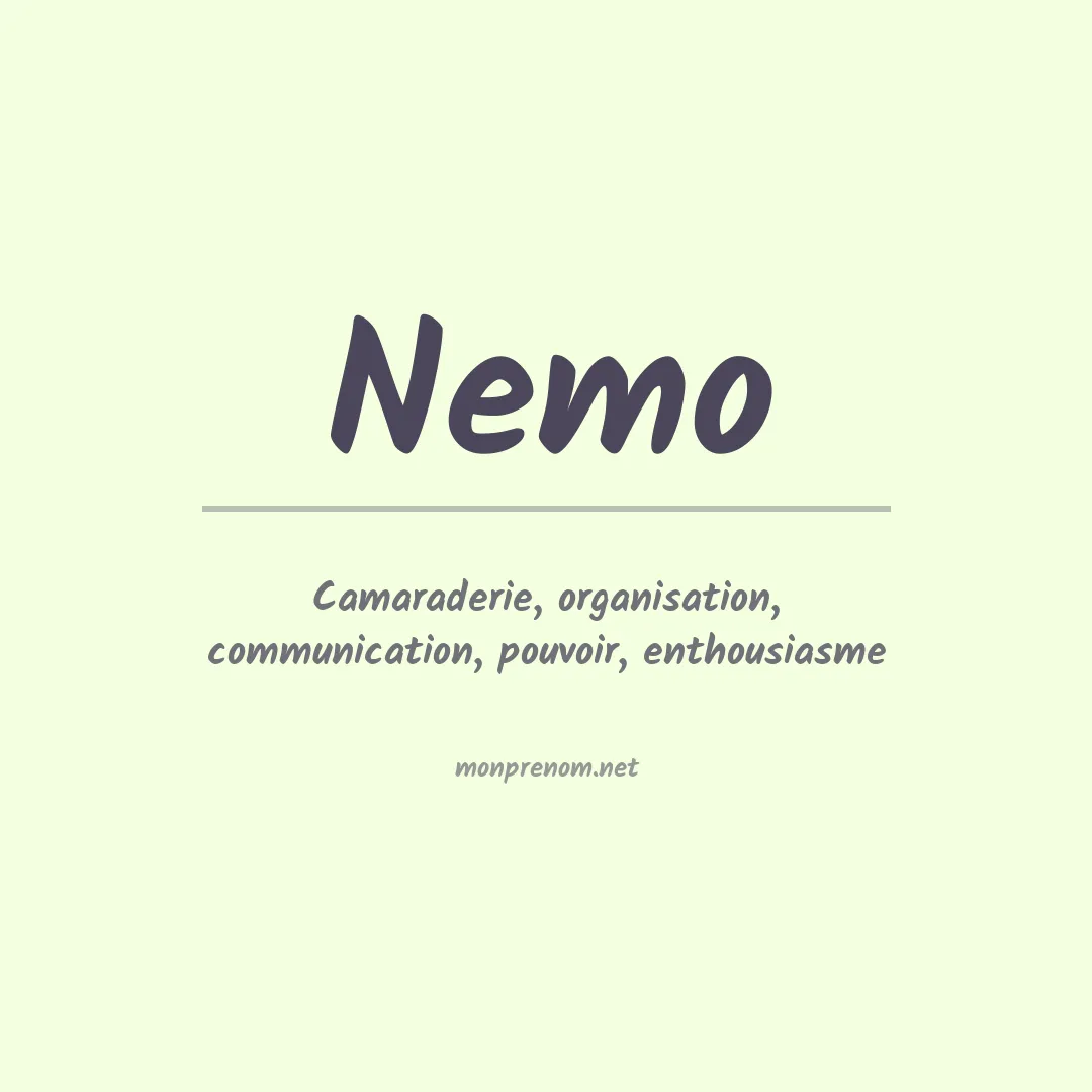 Prénom Nemo
