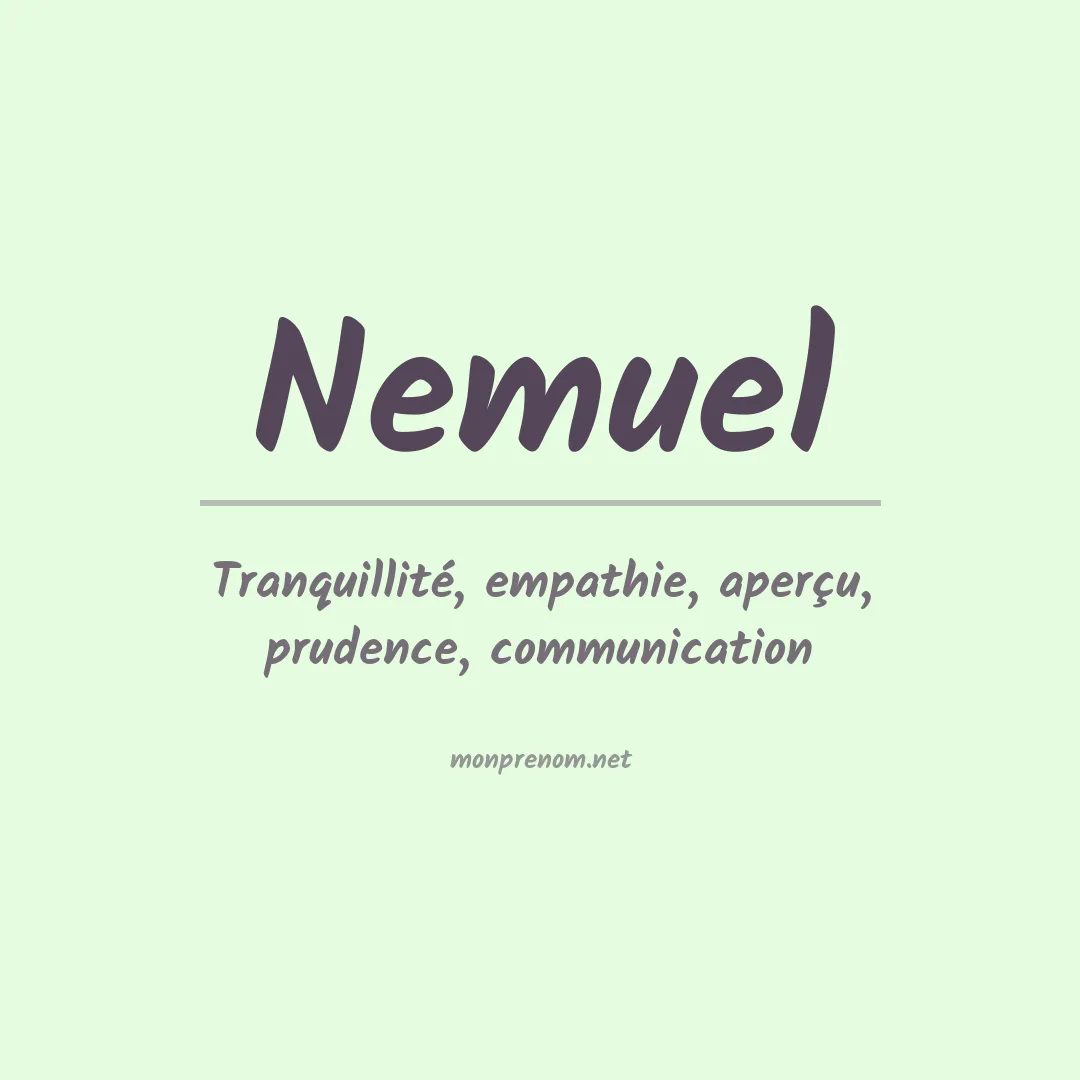 Signification du prénom Nemuel