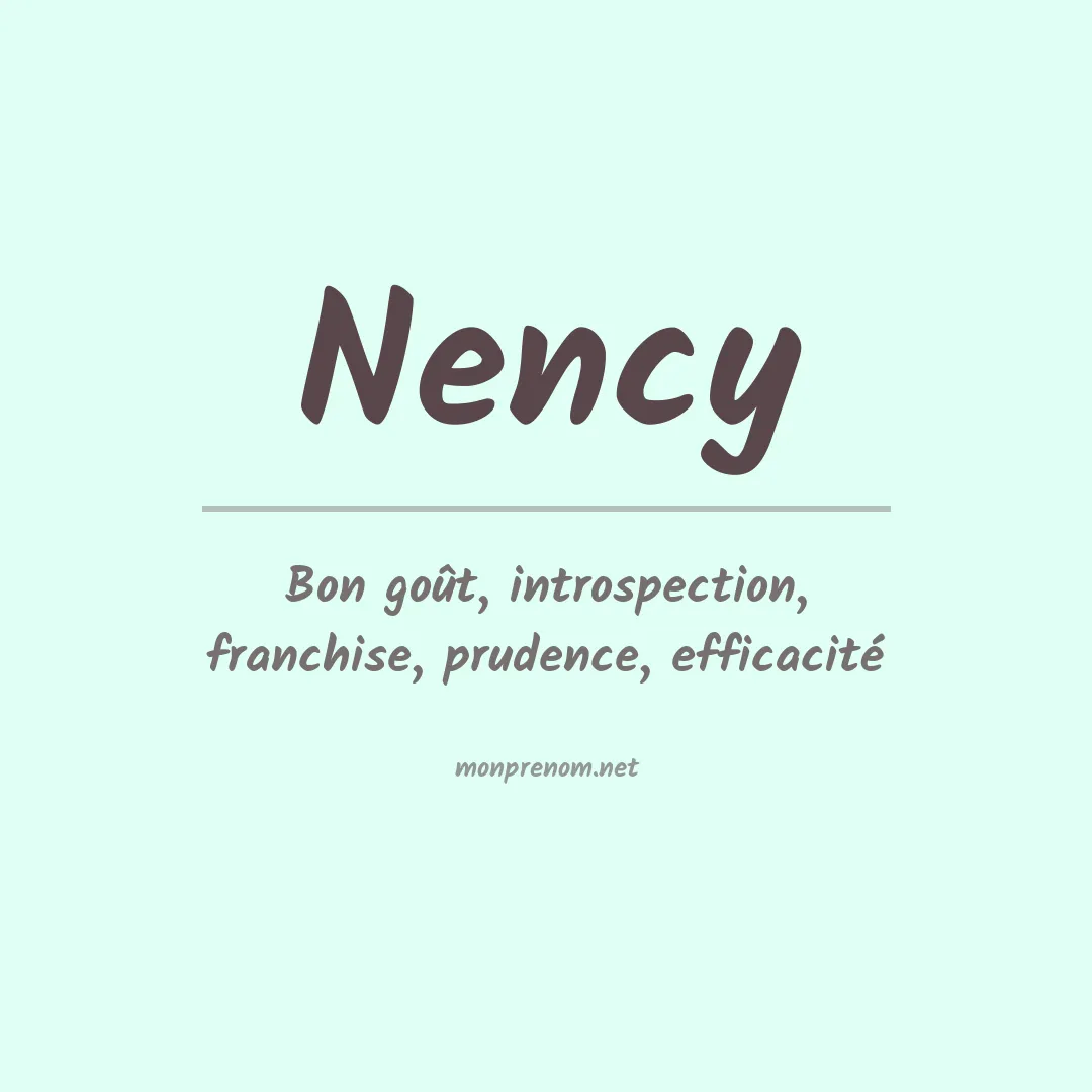Signification du prénom Nency