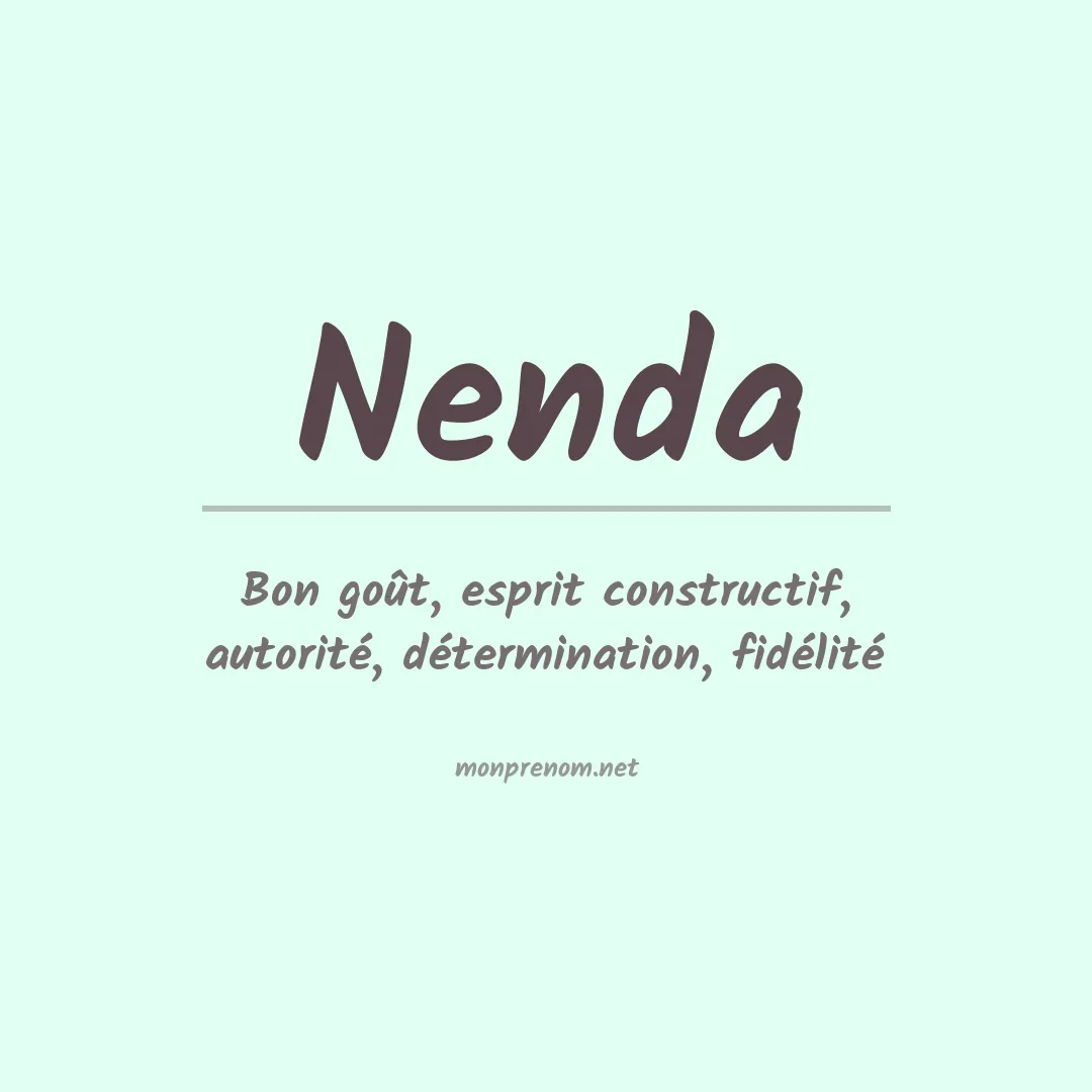 Signification du prénom Nenda