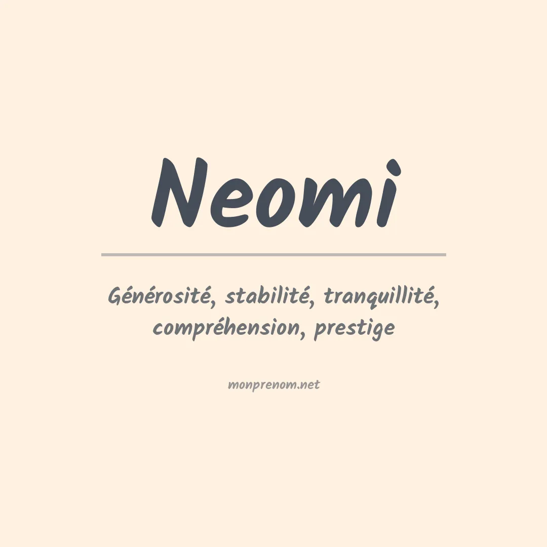 Prénom Neomi