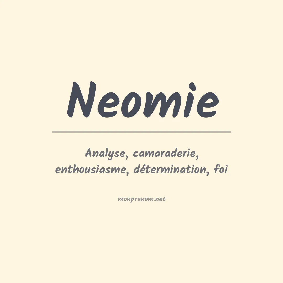 Signification du prénom Neomie