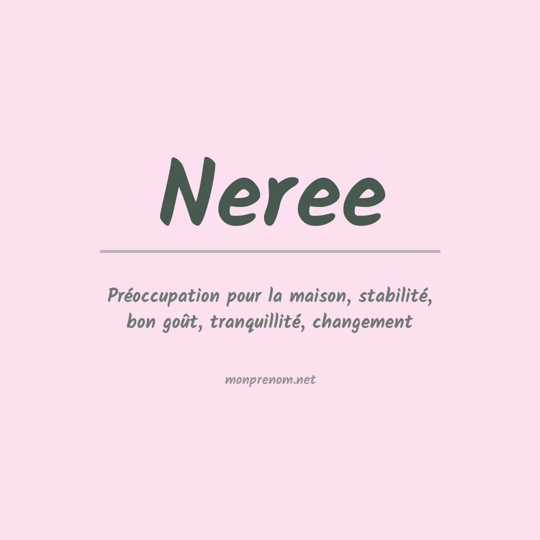 Signification du prénom Neree