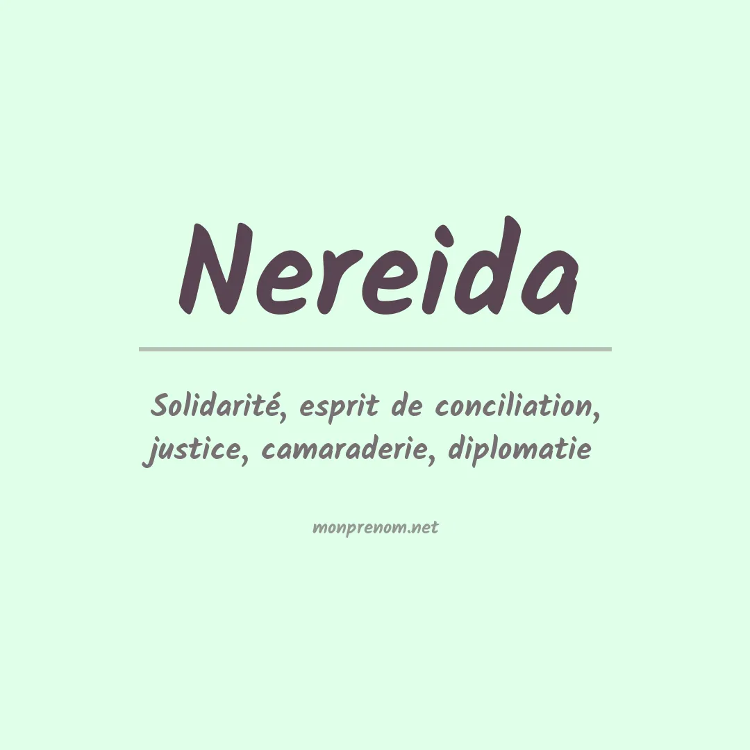 Signification du prénom Nereida