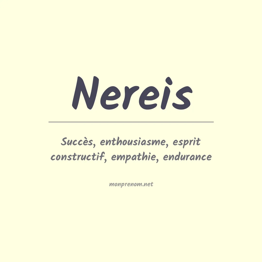 Signification du prénom Nereis