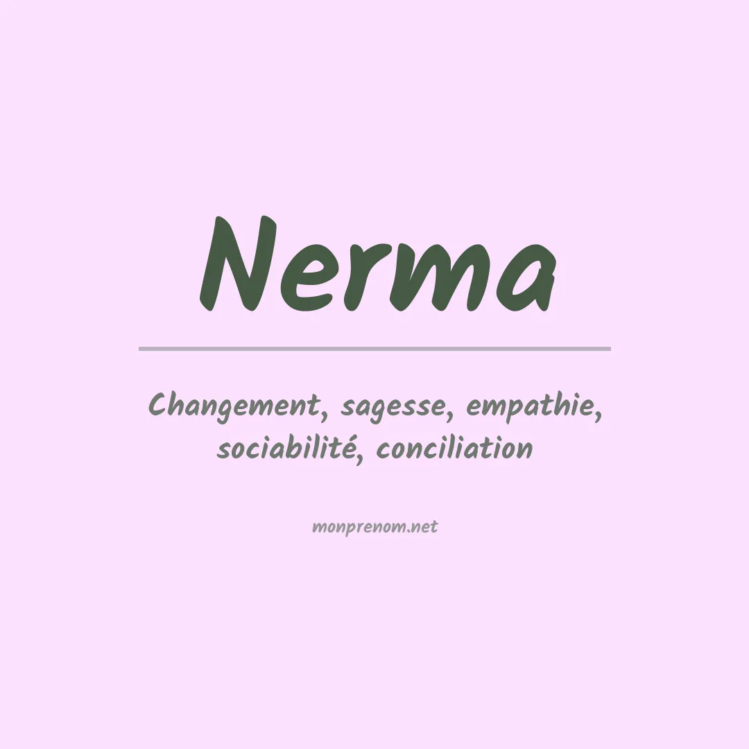 Signification du prénom Nerma