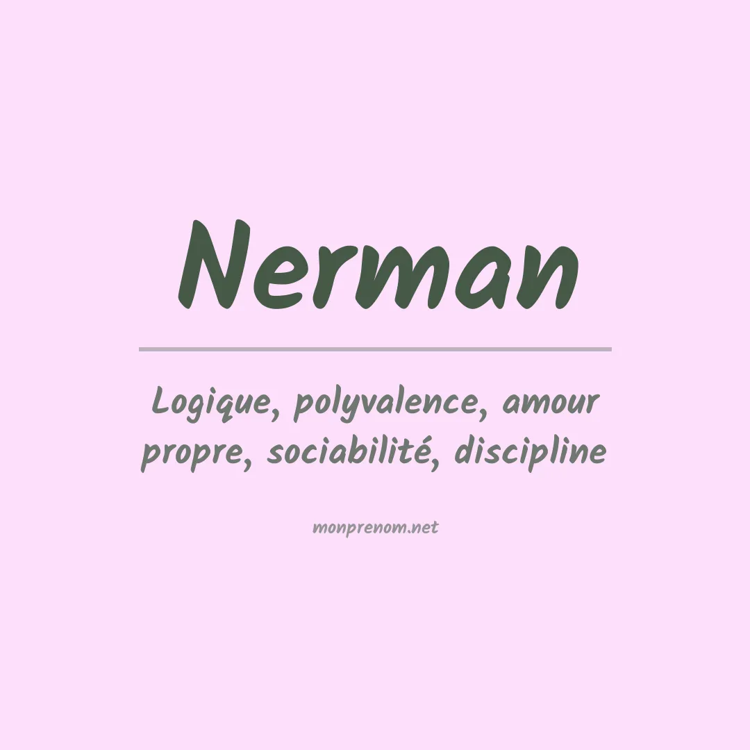 Signification du prénom Nerman