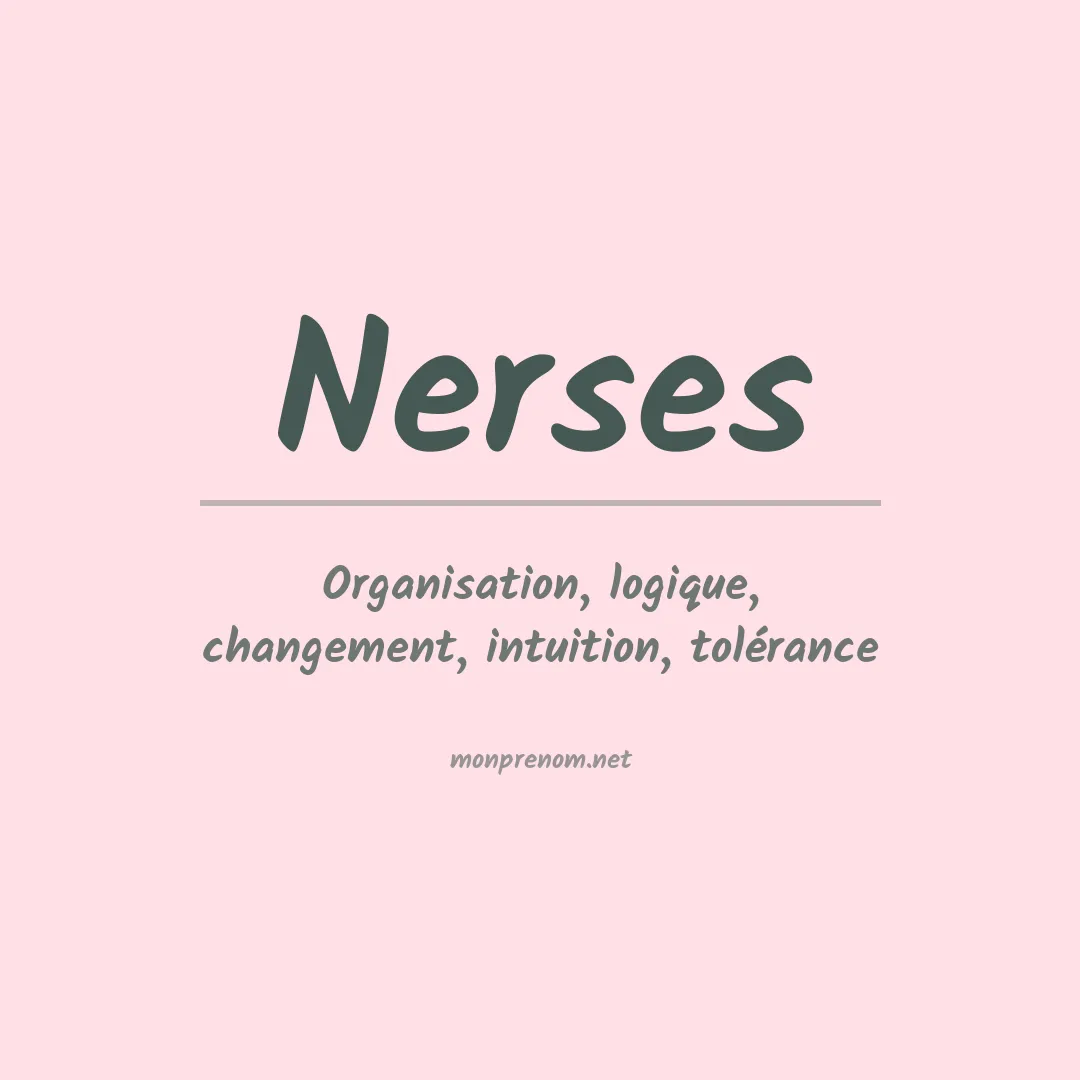 Signification du prénom Nerses