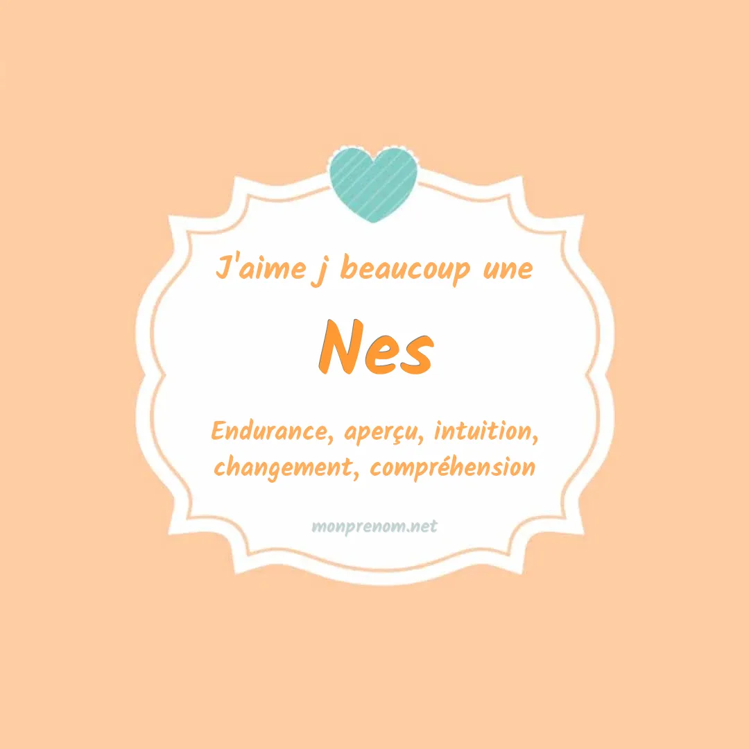 J'aime beaucoup Nes