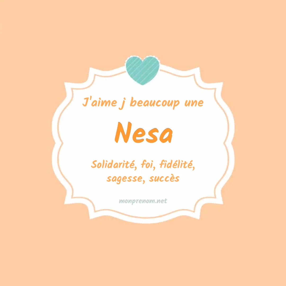 J'aime beaucoup Nesa