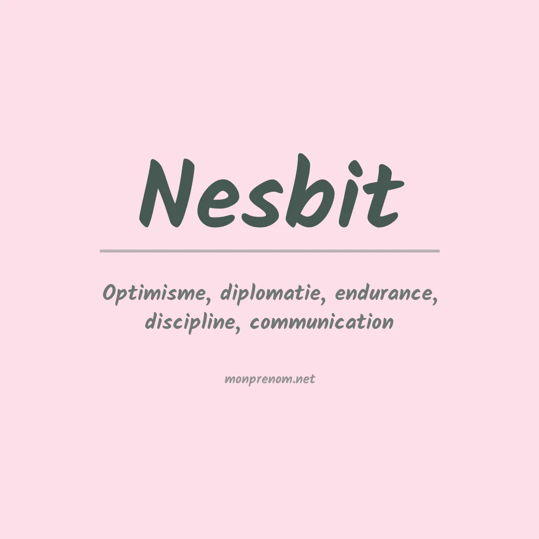 Prénom Nesbit