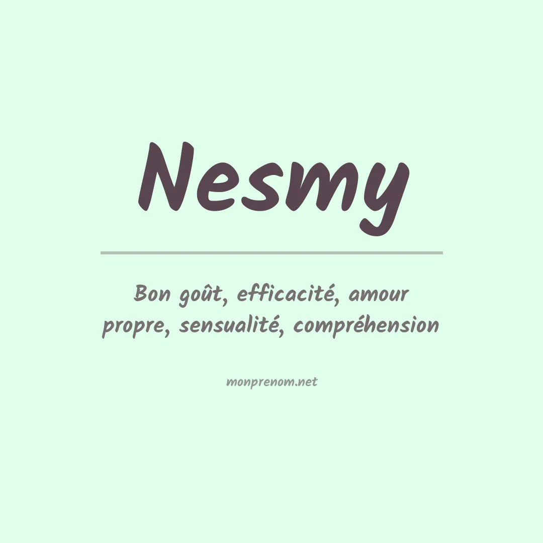 Signification du prénom Nesmy