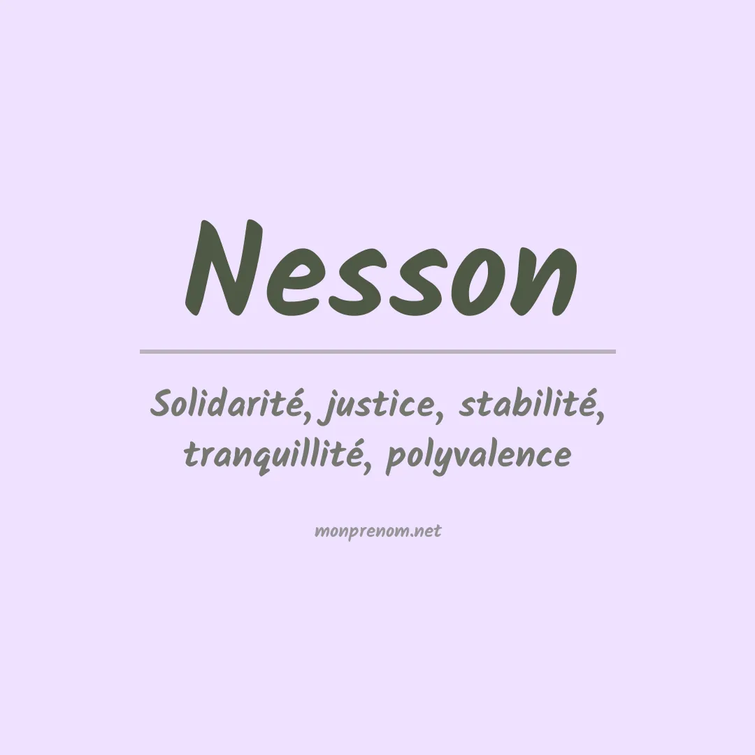 Prénom Nesson