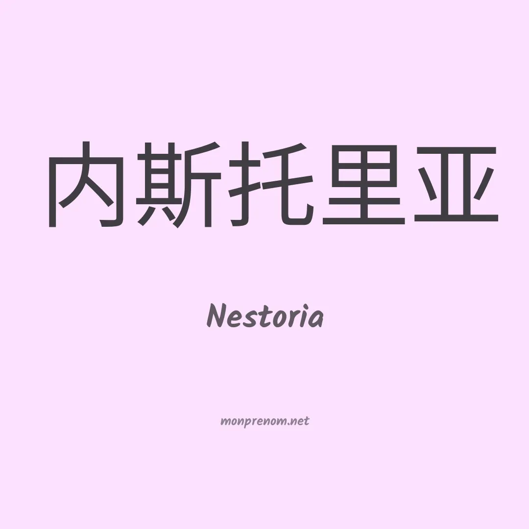 Nestoria en chinois