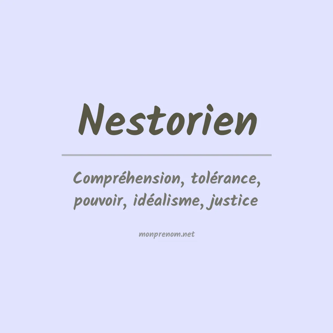 Signification du prénom Nestorien