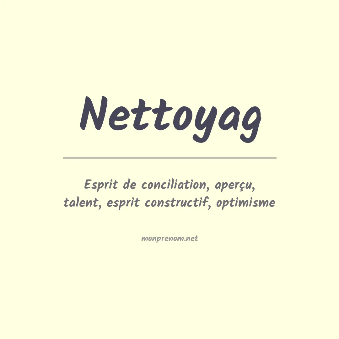 Signification du prénom Nettoyag