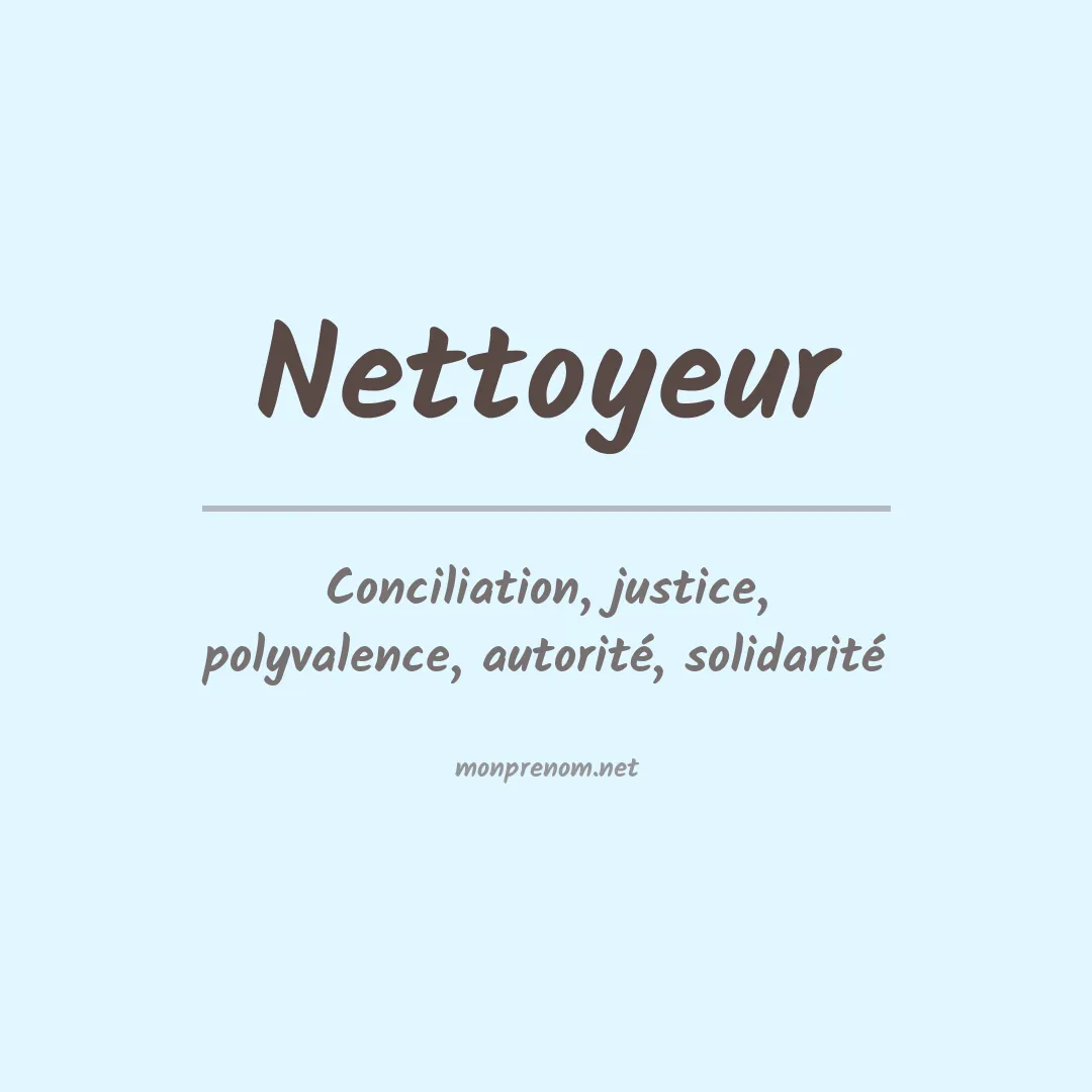 Signification du prénom Nettoyeur