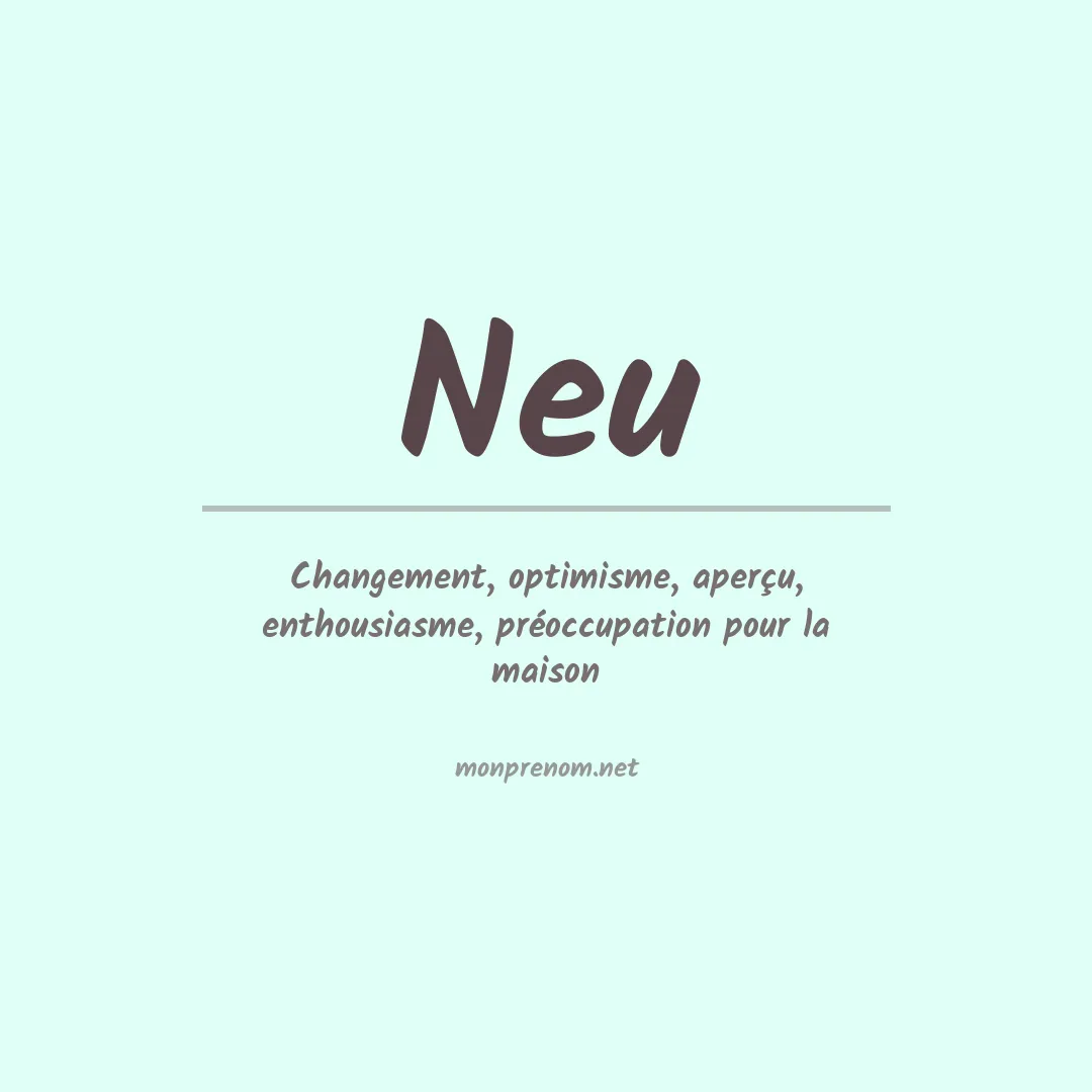 Prénom Neu