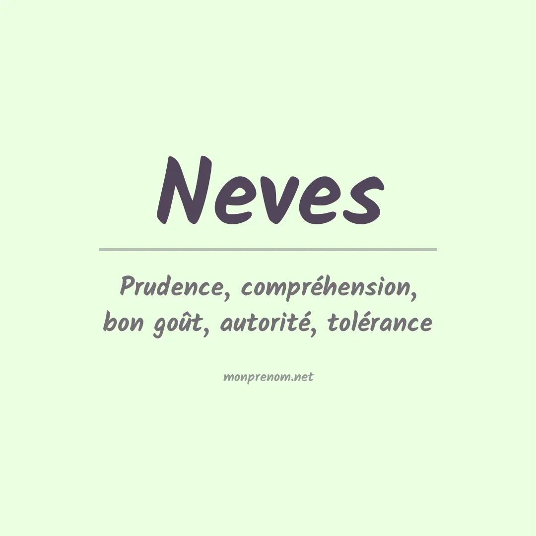 Prénom Neves