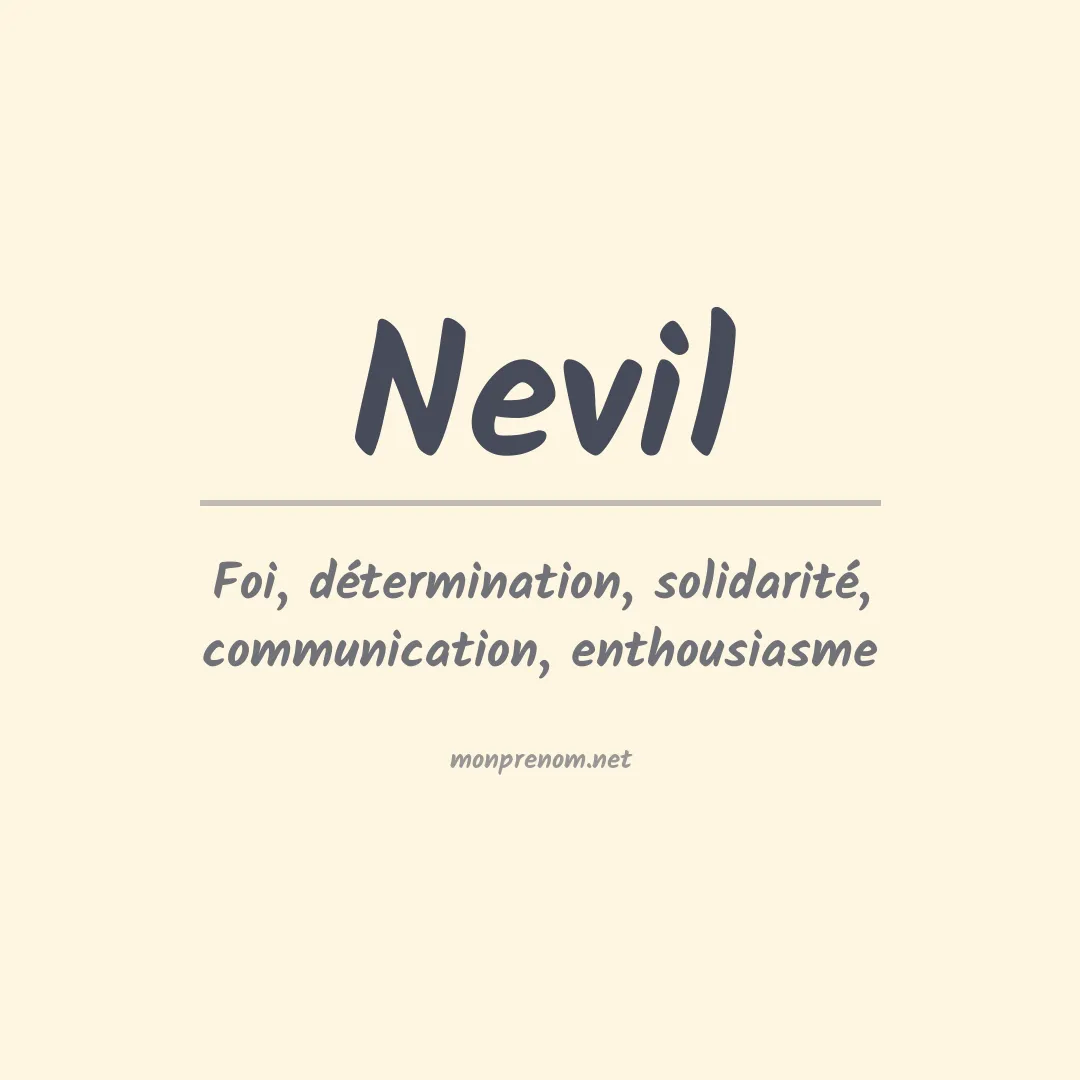 Prénom Nevil