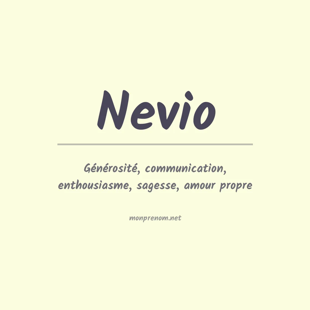 Signification du prénom Nevio