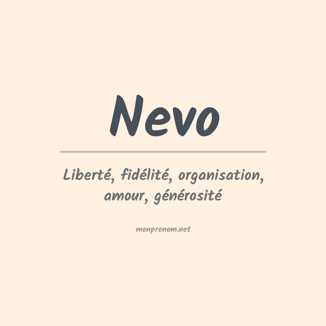 Signification du prénom Nevo