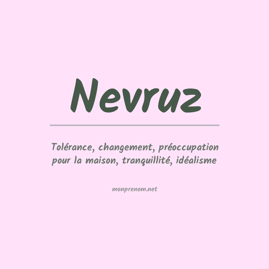 Signification du prénom Nevruz