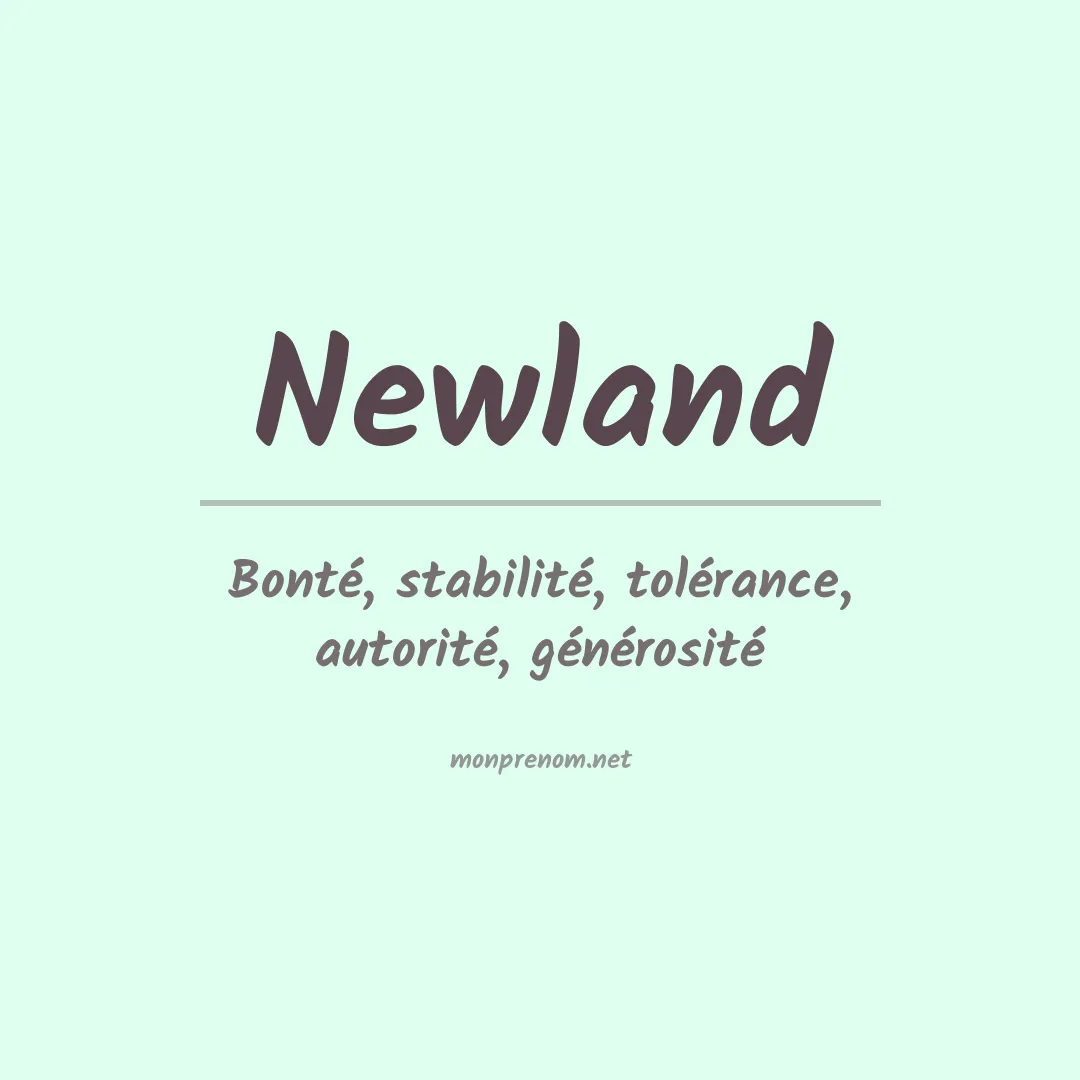 Prénom Newland