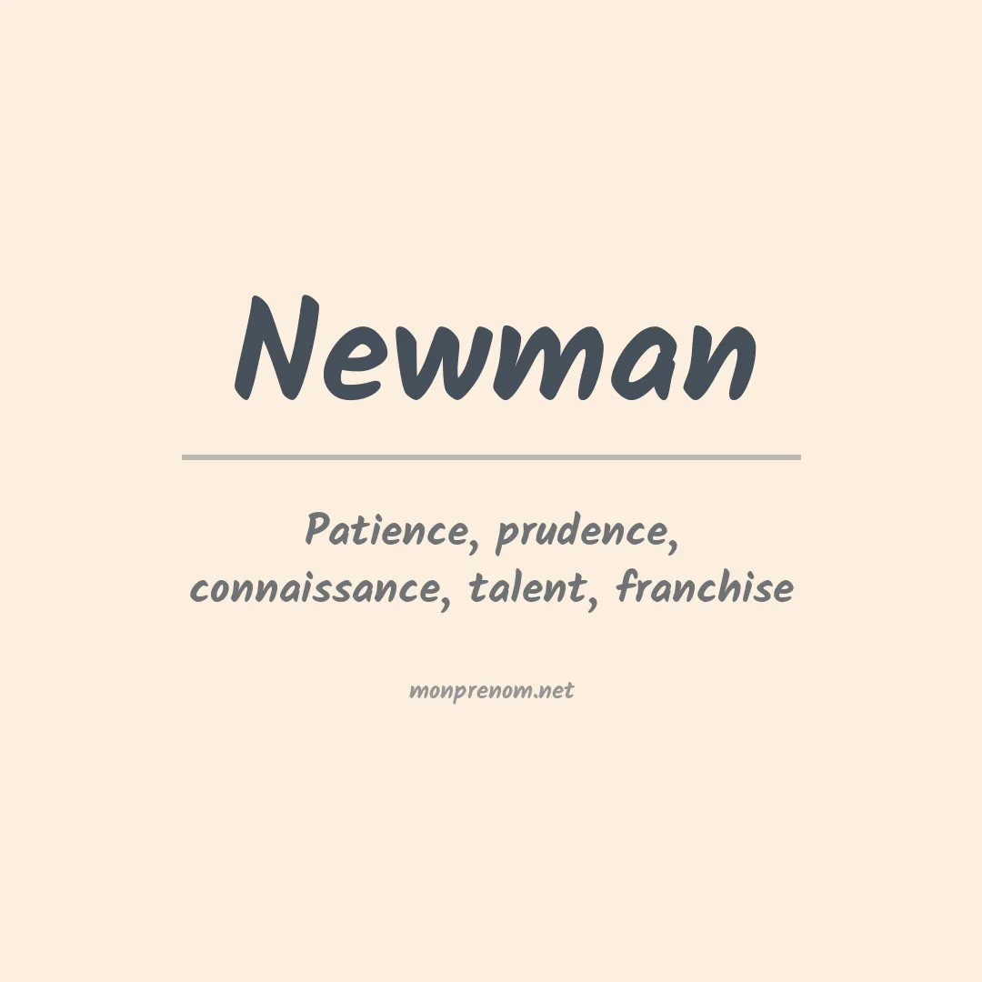 Signification du prénom Newman