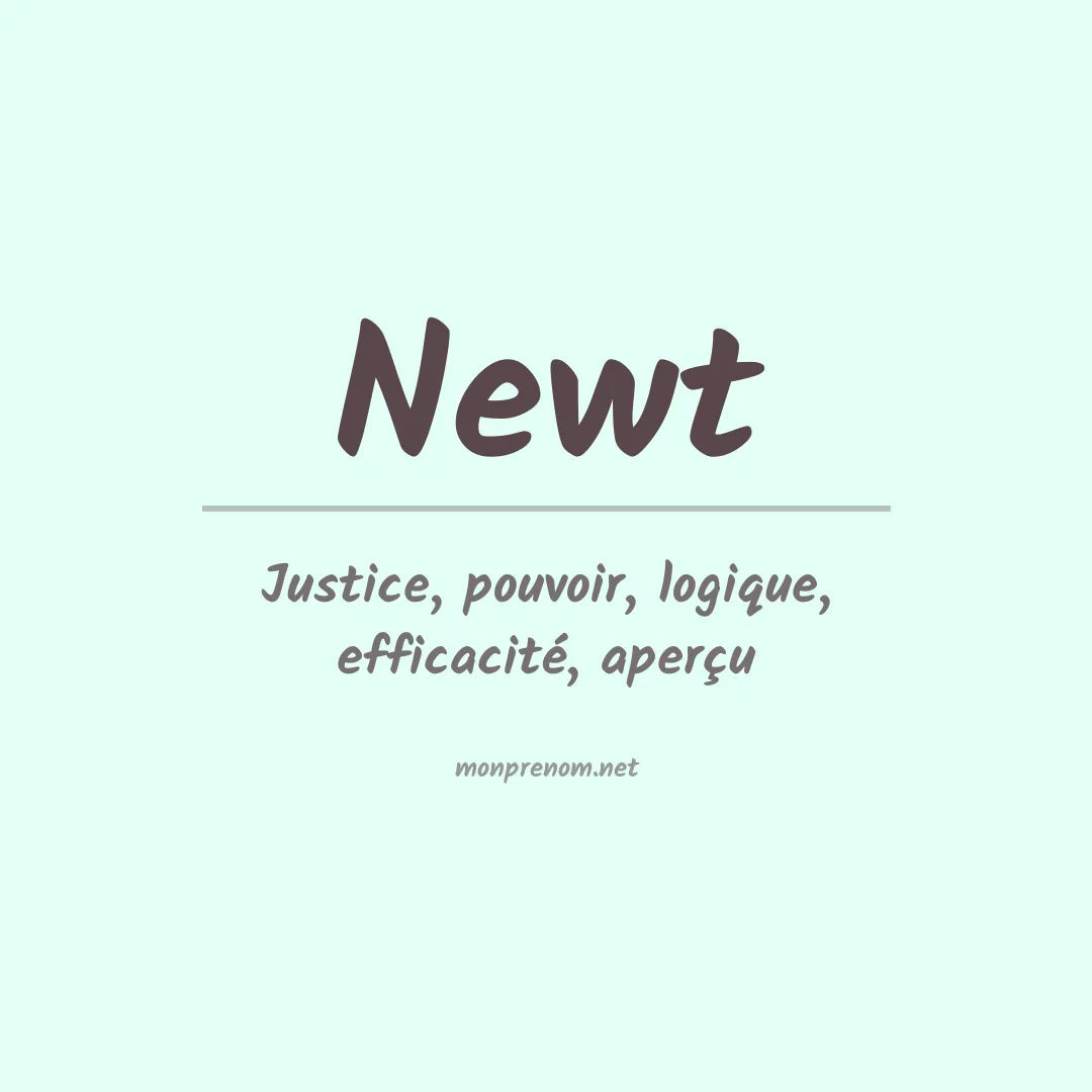 Signification du prénom Newt