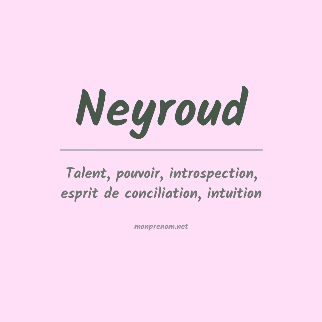 Prénom Neyroud