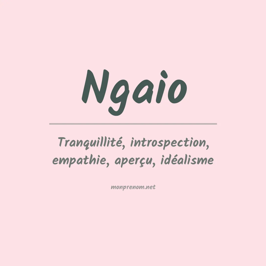 Signification du prénom Ngaio
