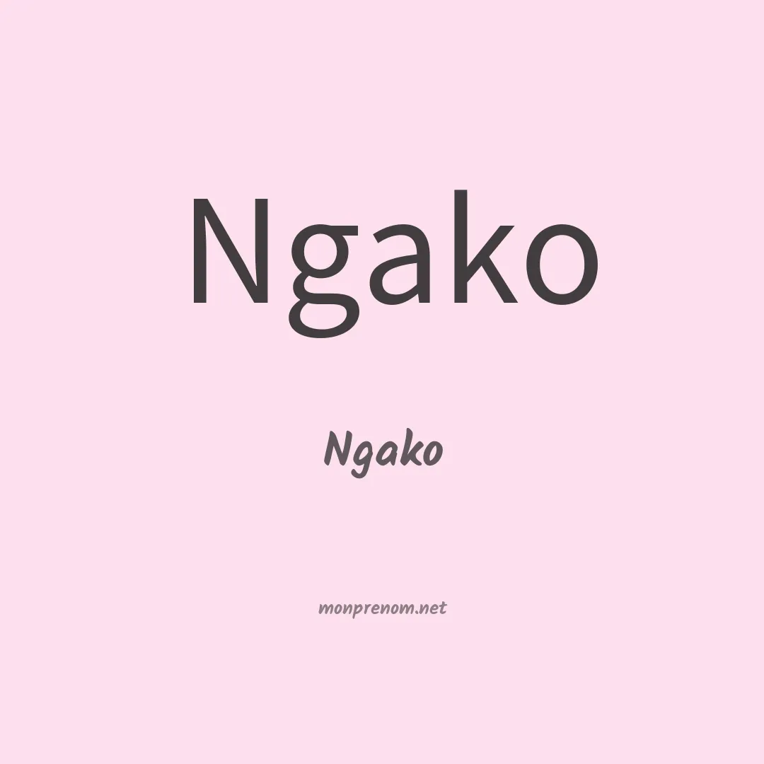 Ngako en chinois