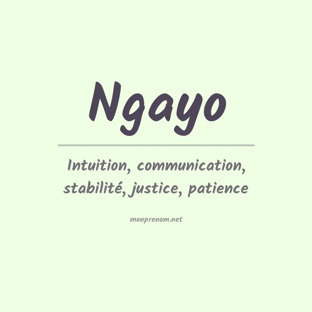 Prénom Ngayo