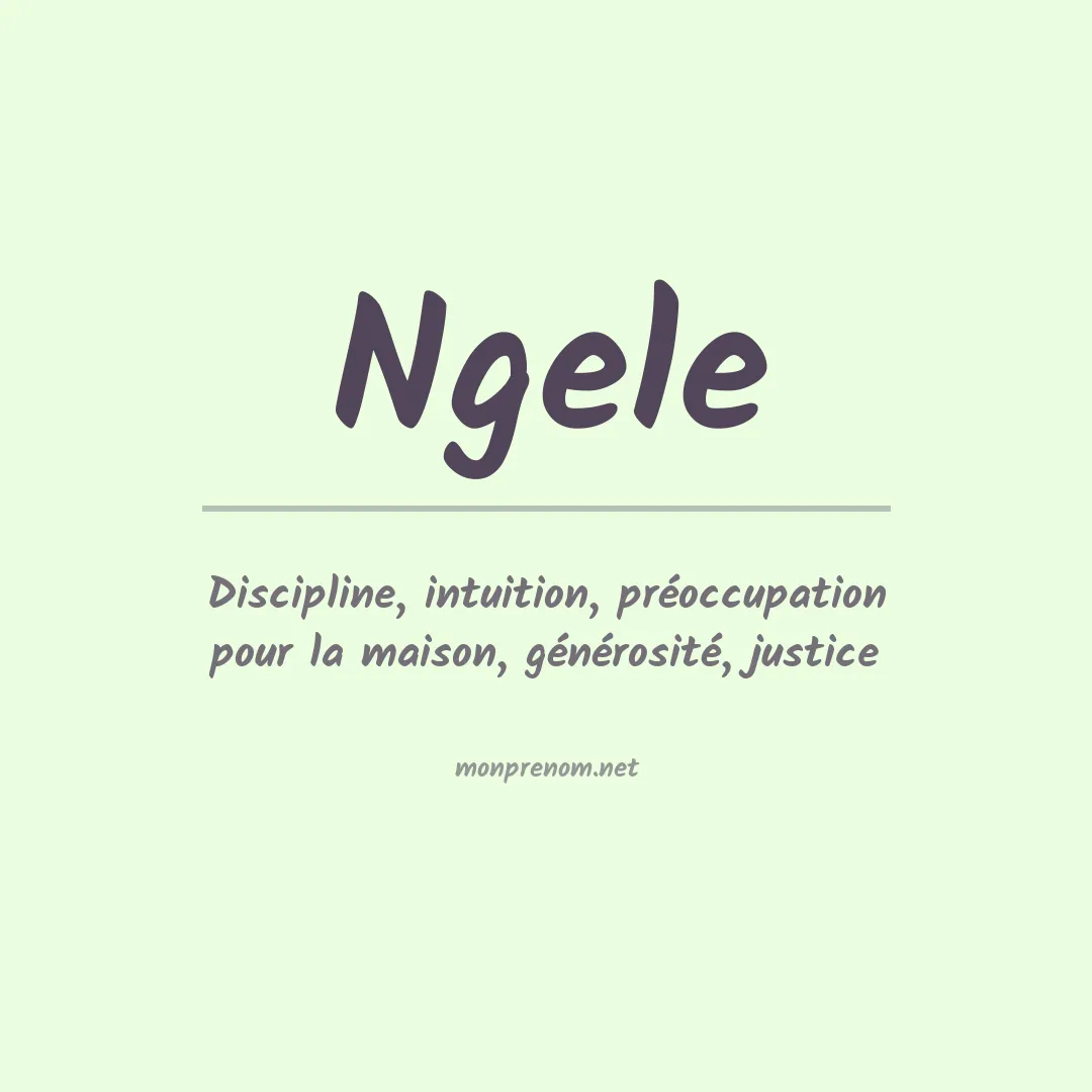 Prénom Ngele
