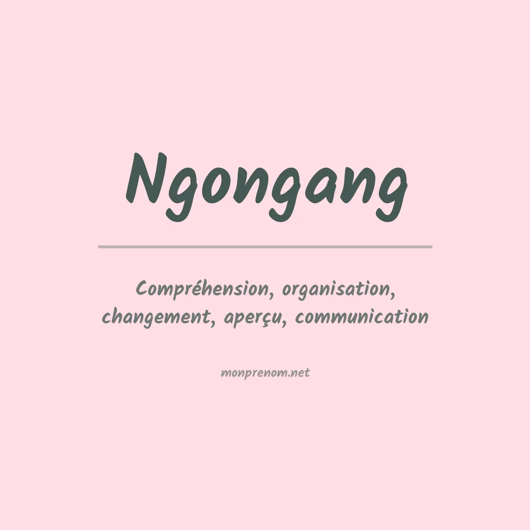 Prénom Ngongang