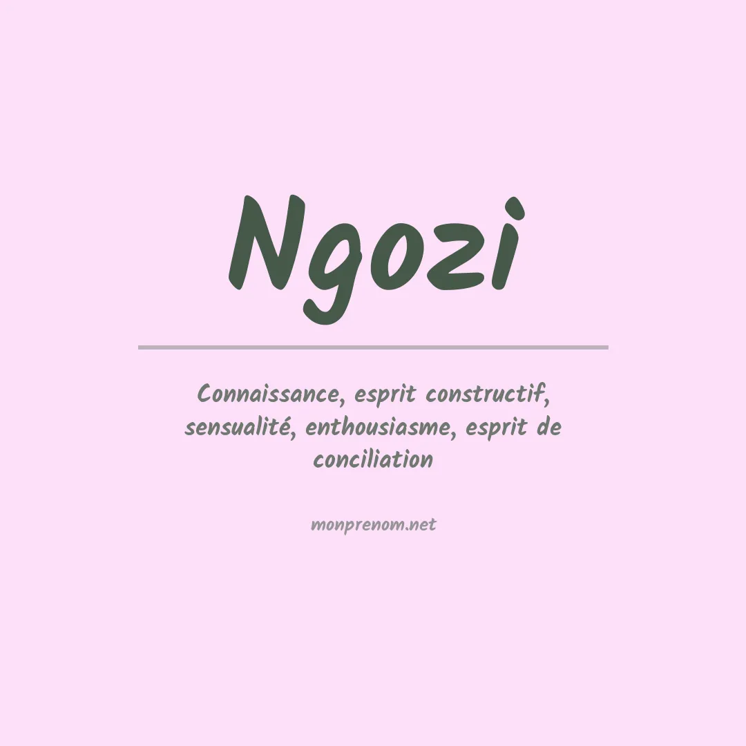 Signification du prénom Ngozi