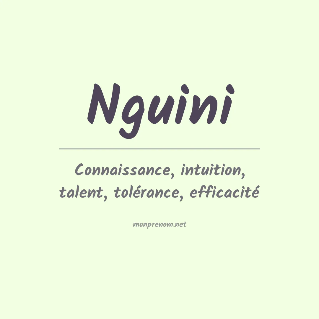 Prénom Nguini