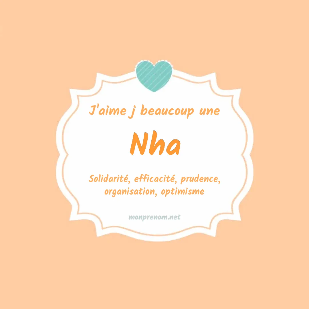 J'aime beaucoup Nha