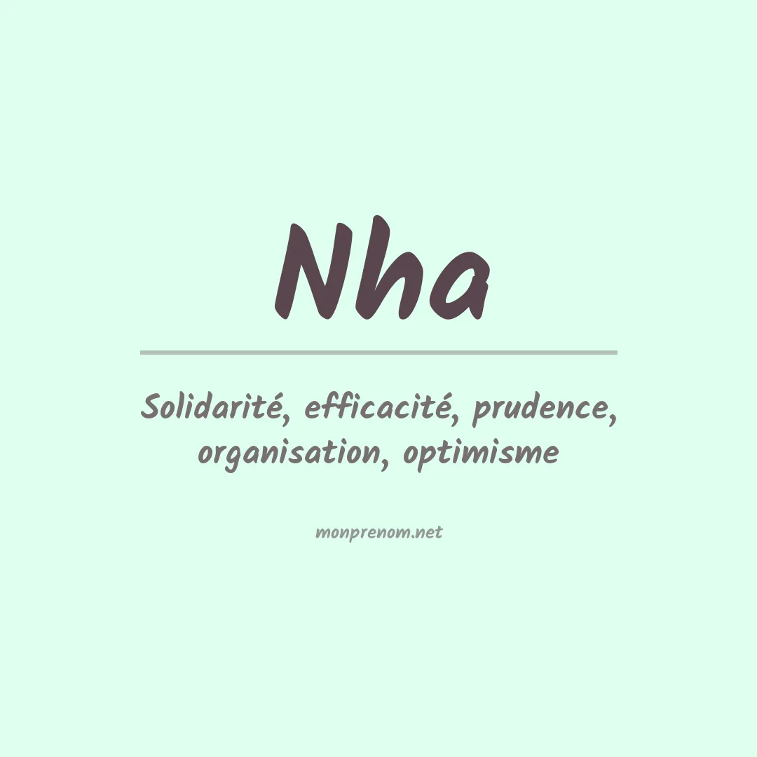 Signification du prénom Nha