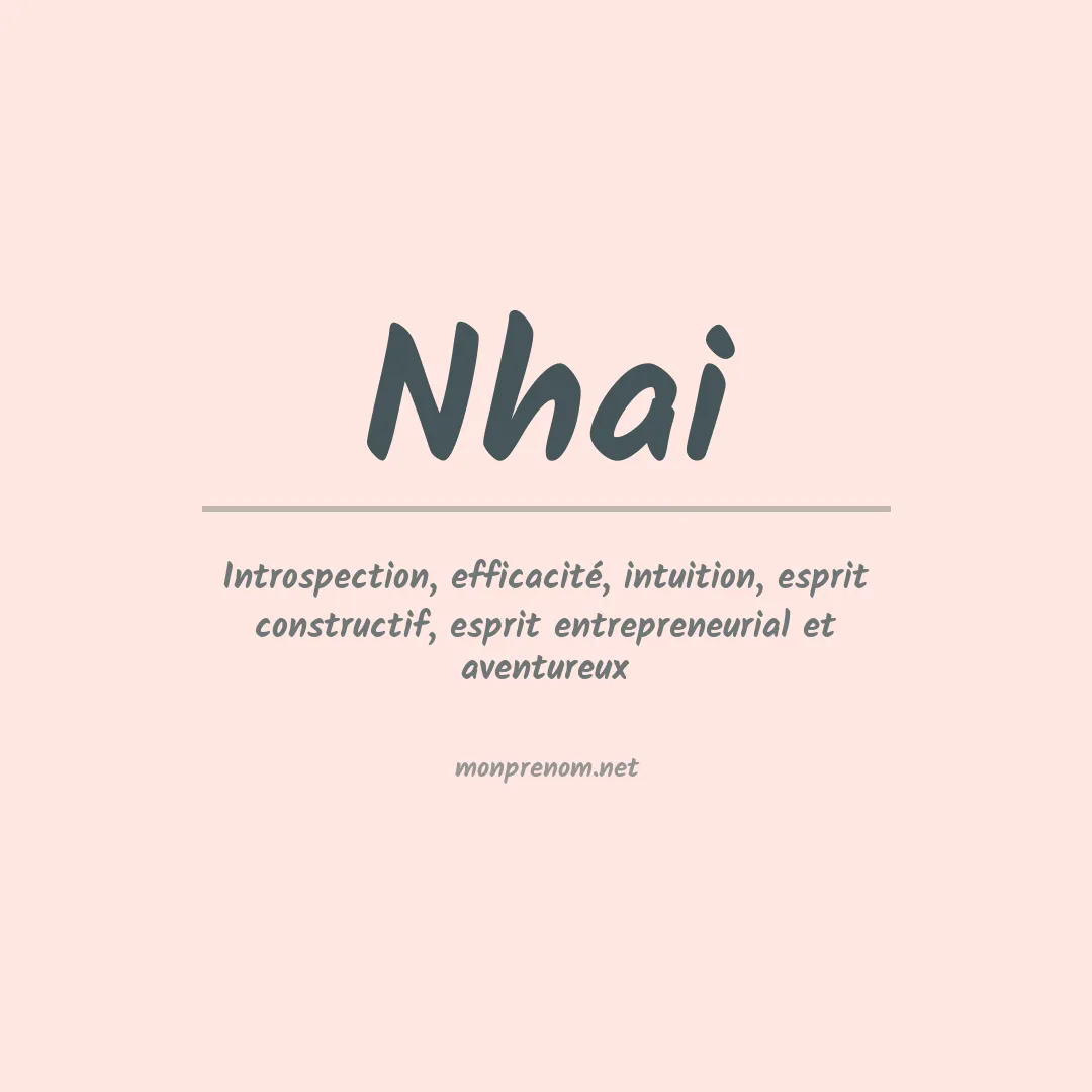 Signification du prénom Nhai