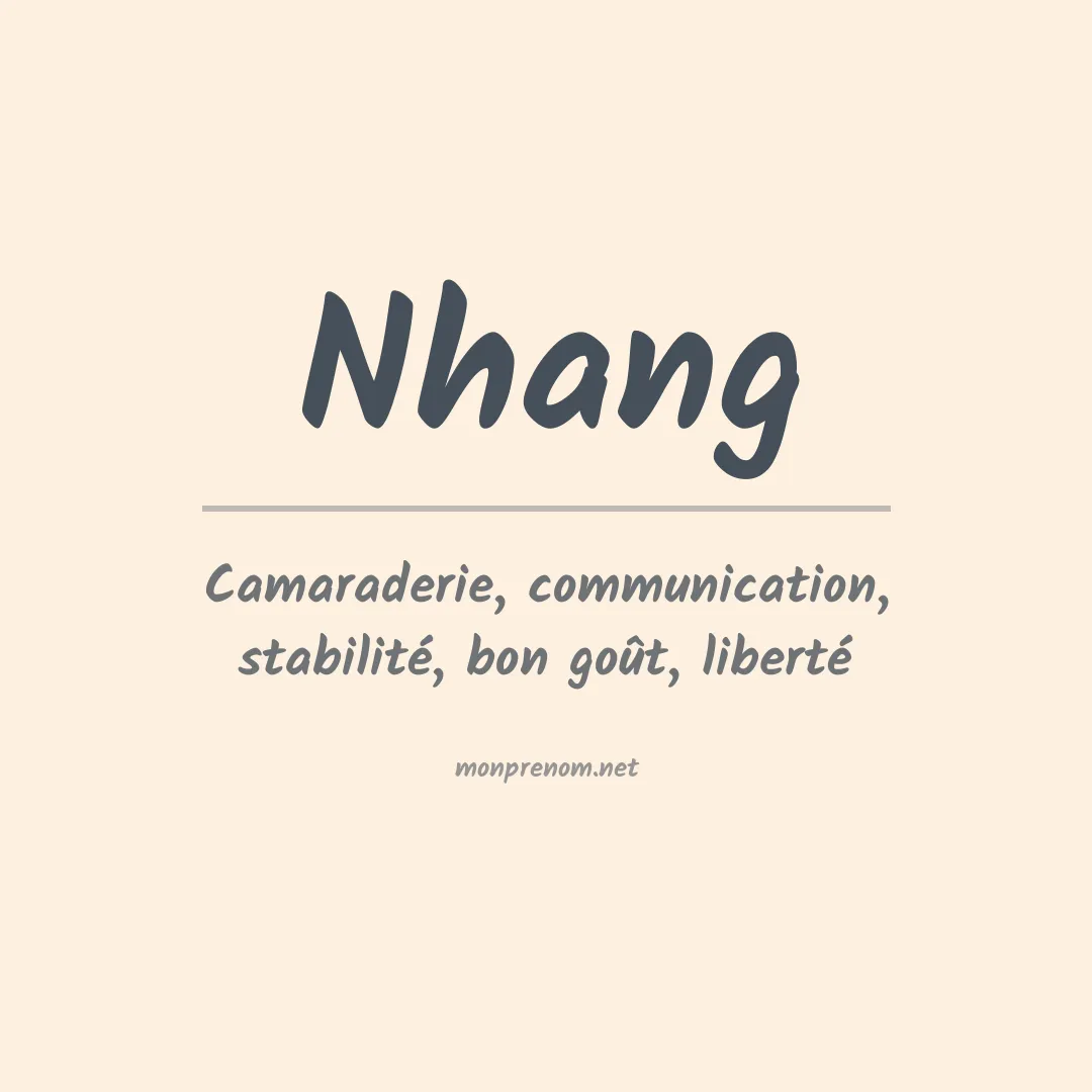Signification du prénom Nhang