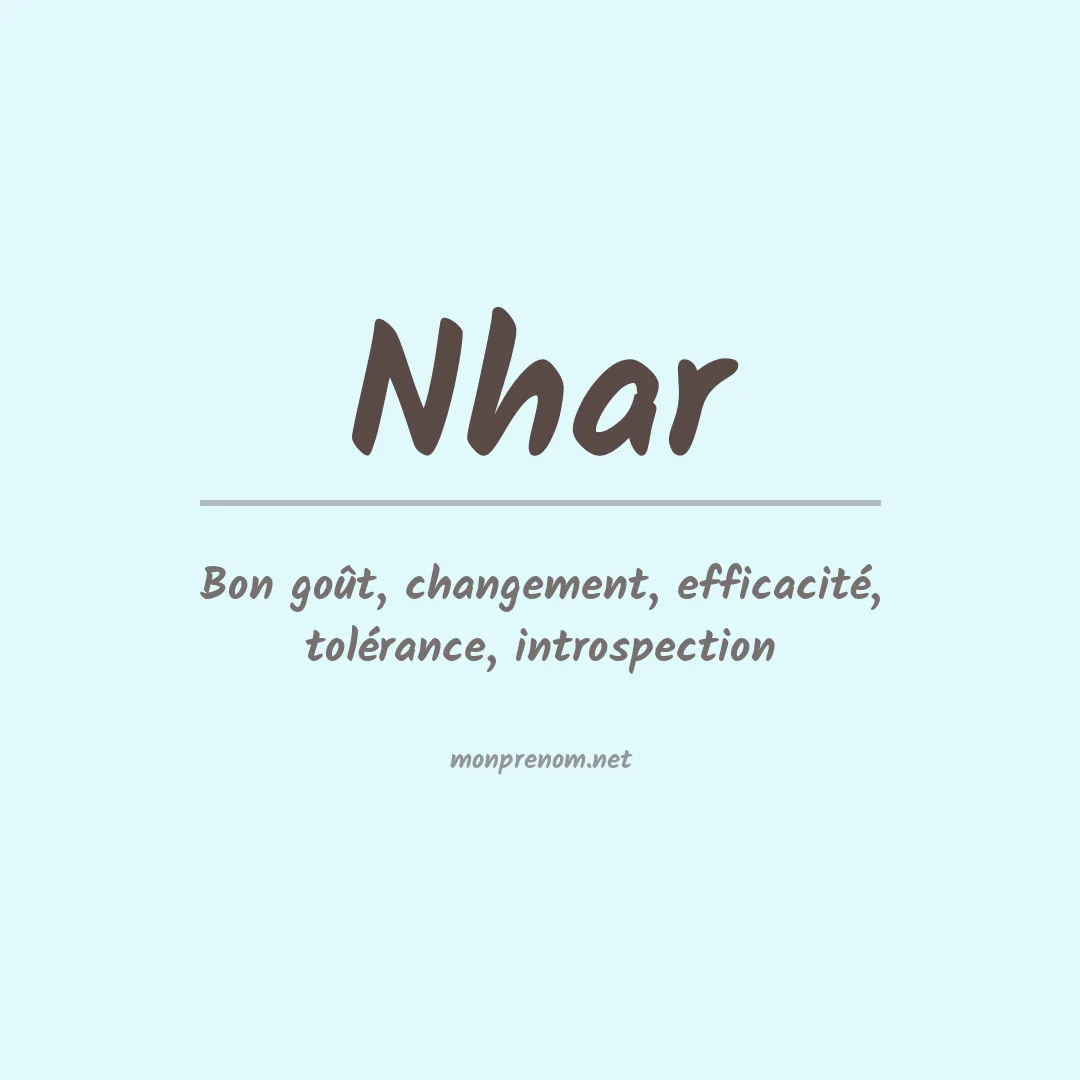 Signification du prénom Nhar
