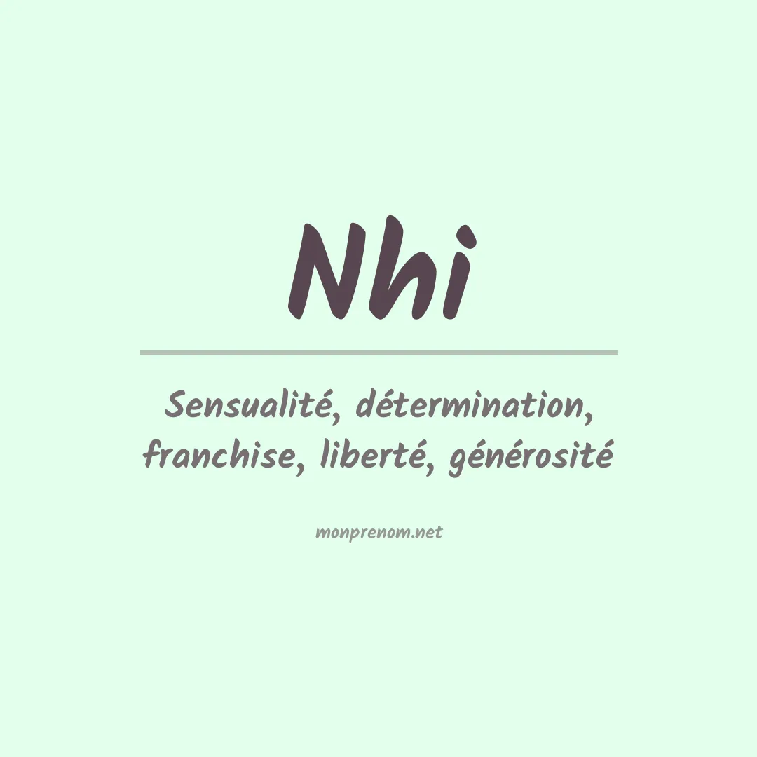 Signification du prénom Nhi