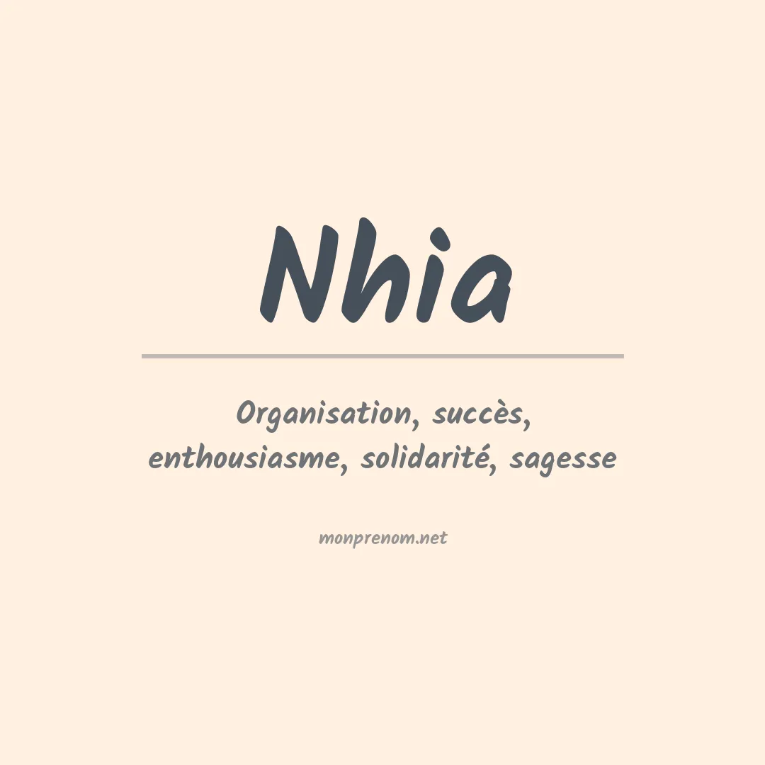 Prénom Nhia